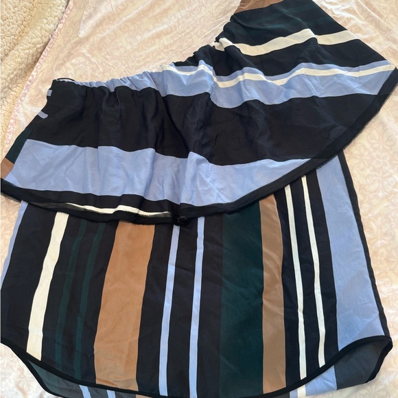 Smarteez Made in Italy Lagenlook Artsy Top One Shoulder Blouse Shirt Size 4 Blue - Picture 5 of 6